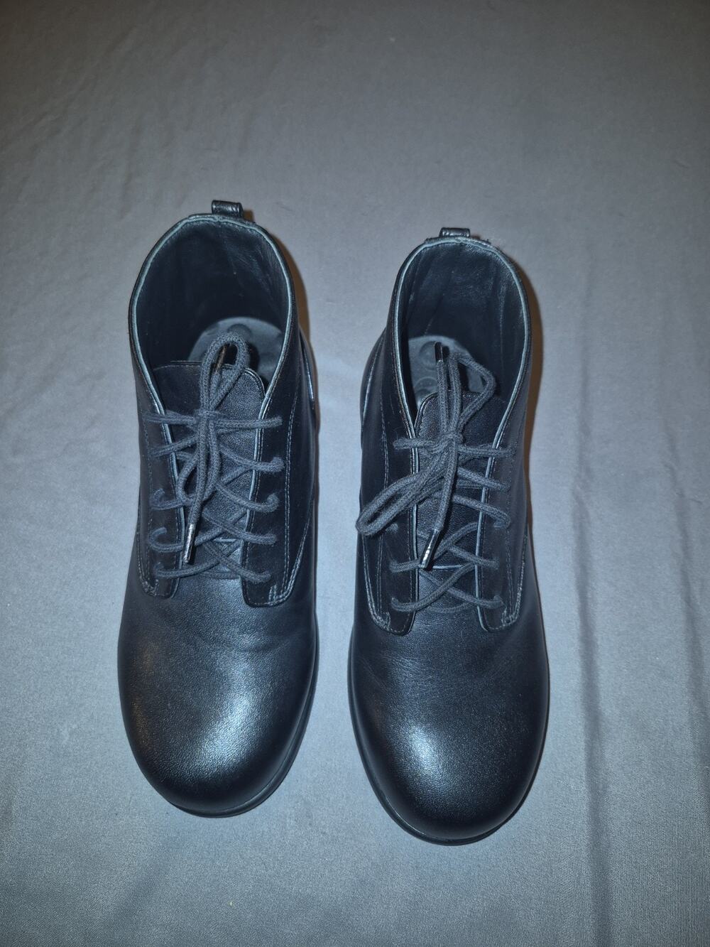 New Drew "Susan" Women's Orthopedic Black Leather Ankle Boots 7 Extra Wide